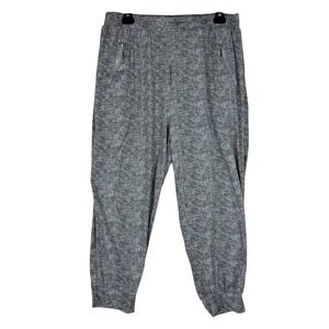 BAE CITY Pants Womens 1X Gray Jogger Stretch Zip Pocket Cuffed Lounge Casual